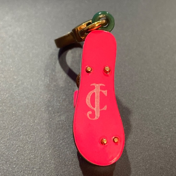 Y2K VINTAGE JUICY COUTURE FLIP FLOP SANDAL CHARM BEACH SUMMER PAVE PINK - Picture 5 of 6
